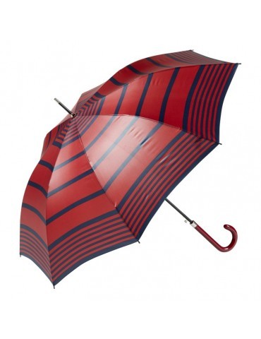 Paraguas rayas largo rojo